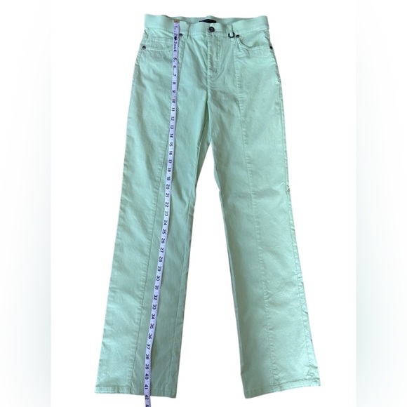 NEW, Simon Chang Denim, Mint Green Straight Leg Pants, Size 8 - Picture 4 of 9